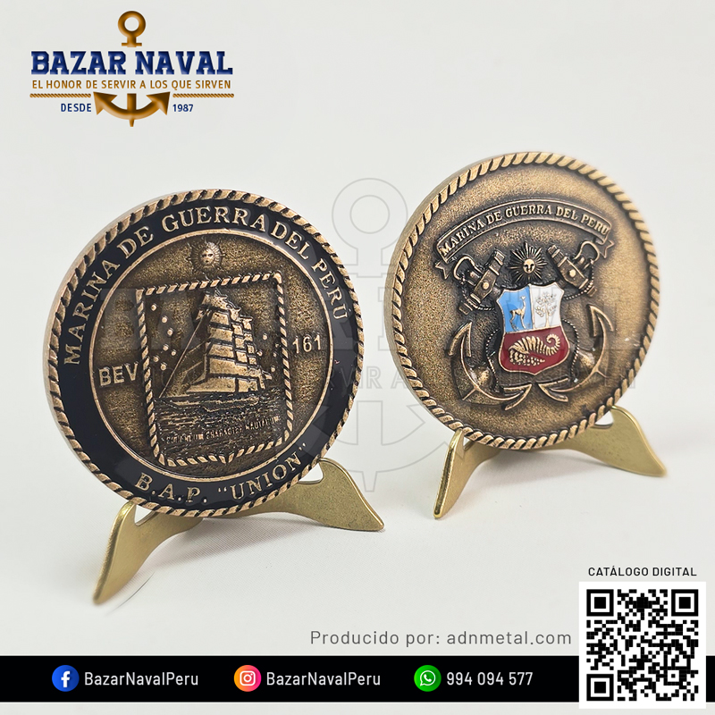 Moneda-6cm-BAP-Unión-MGP-bronce-antique