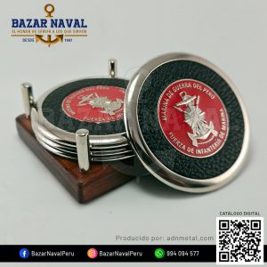Juego 4 Posavasos IMAP enchapados en Plateado