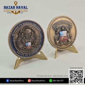 Moneda Grupo de Salvamento enchapada en bronce antique