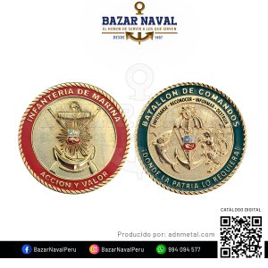Moneda-Batallón-de-Comandos-Infanteria-de-Marina-enchapado-en-oro